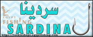 لوجو سردينا لأدوات صيد الأسماك - المنشية بمحافظة الإسكندرية